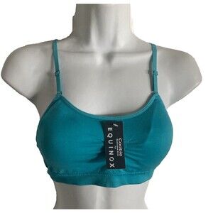Coobie Cami T Shirt Bra 9012 Bralette Turquoise Adjustable Straps One Size NWT